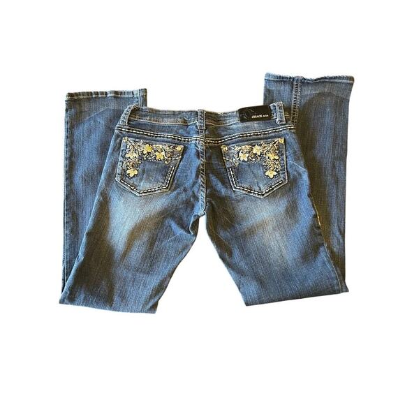 GRACE in LA Denim Women’s Denim Jeans Rhinestone Pocket Details Size 29 - Picture 5 of 9